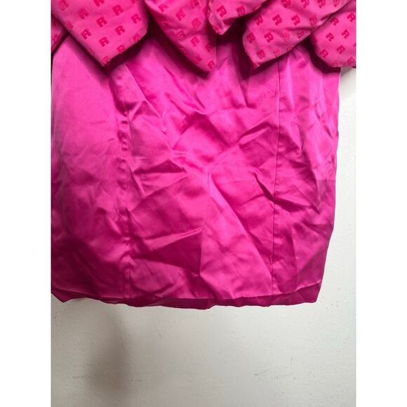 ROTATE Birger Christensen Pink Satin Strapless Side Zipper Mini Dress size US 4 - Picture 6 of 16